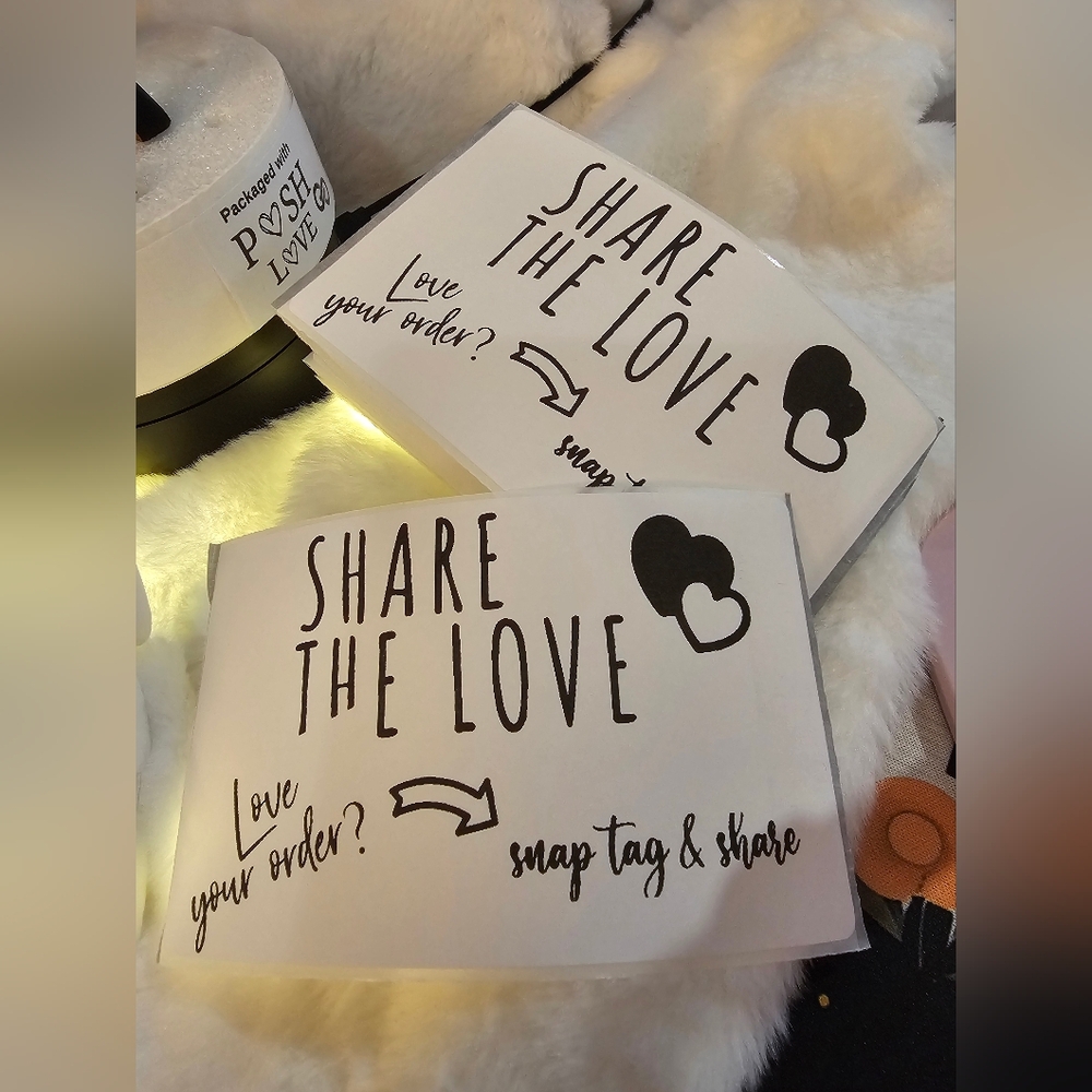30 3x5 Social Share Me  Stickers